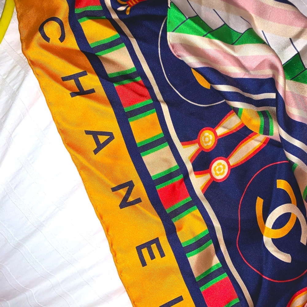 CHANEL Silk Square Scarf